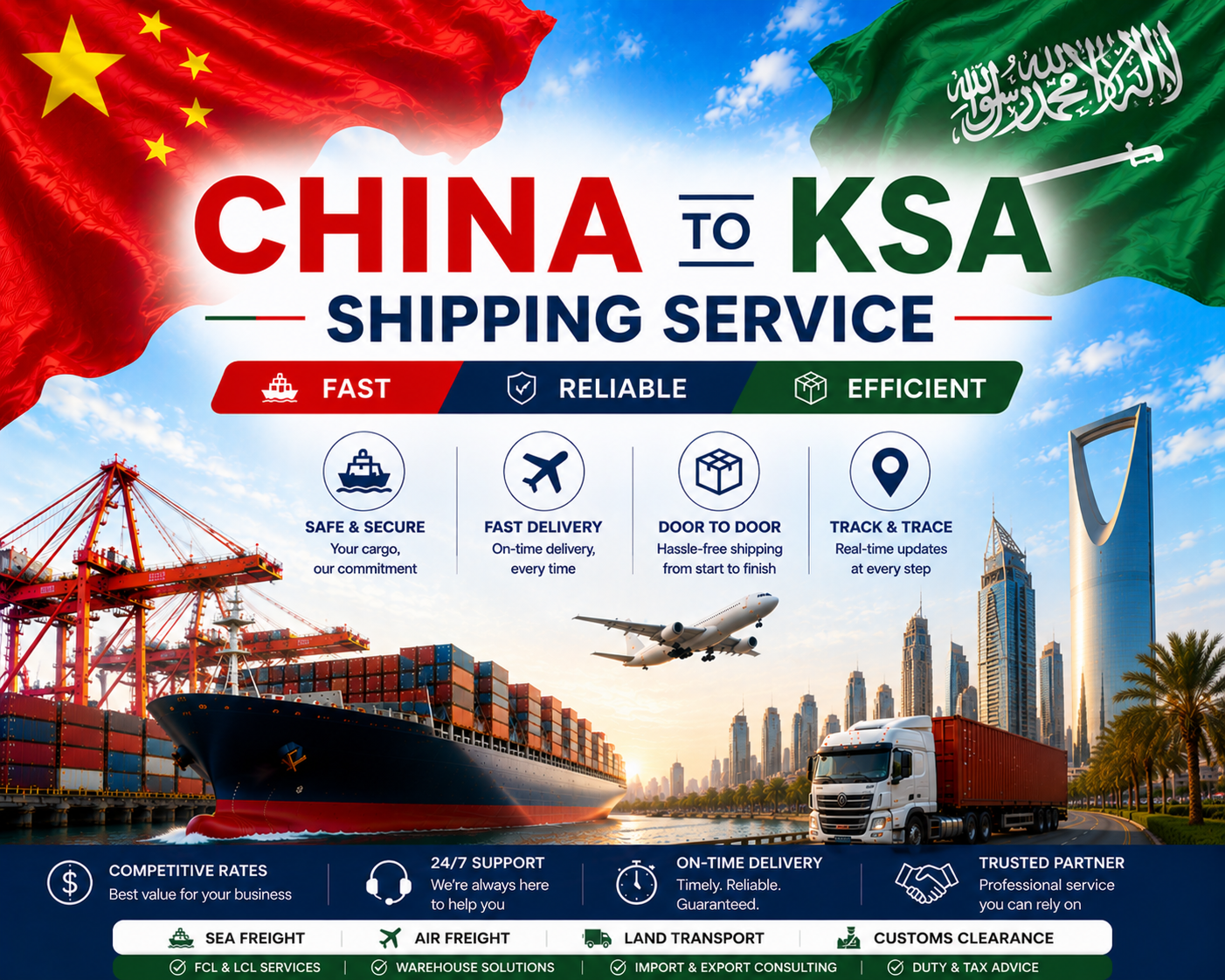 Ship from China to KSA